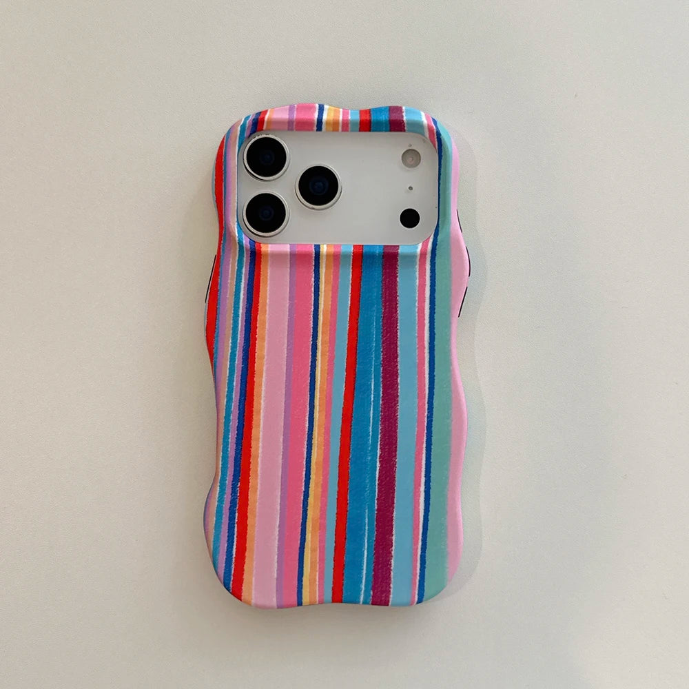 Candy Stripe Duo Case for iPhone 17promax 17pro 17 13 14 15 16
