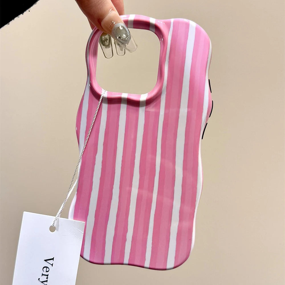 Green Stripe Tote Case for IPhone 13 14 15 16 17 Pro Max 17Air