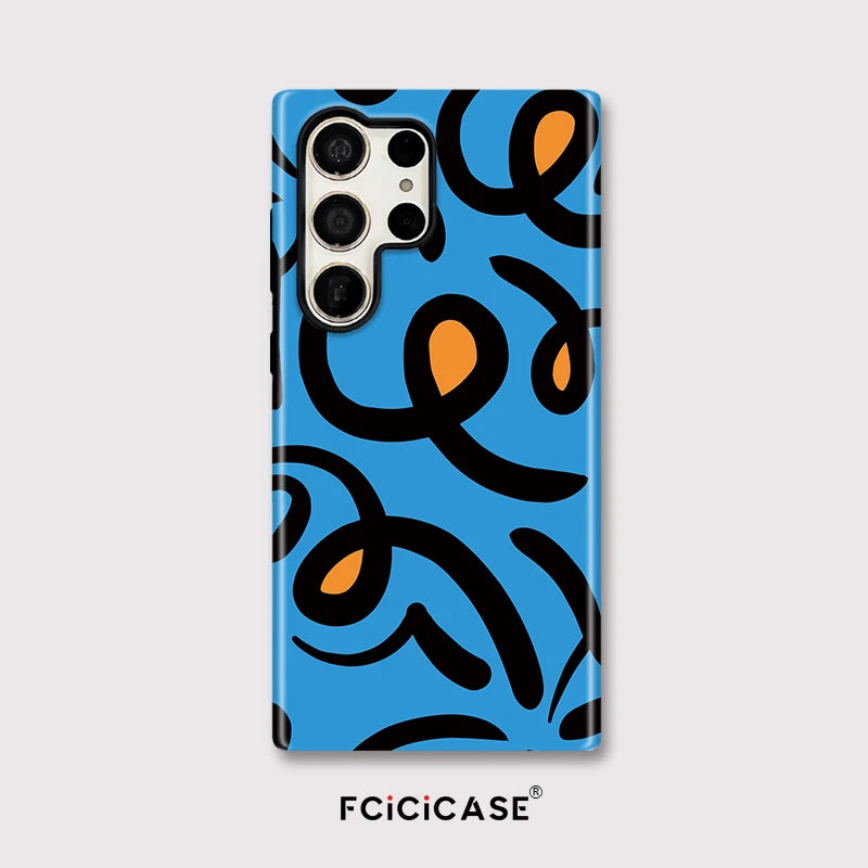 Samsung Galaxy Blue Wave Artistic Case