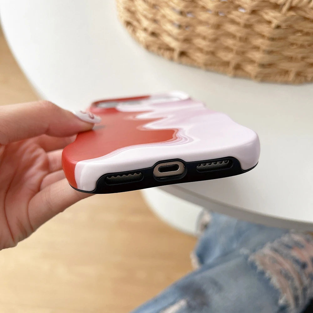 Duo Melt Wave Case for IPhone 17 16 15 14 13 Pro Max