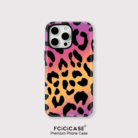 IPHONE Sunset Leopard Glow Case