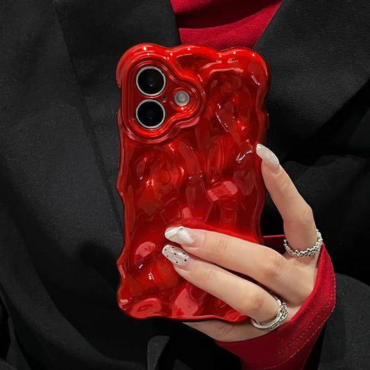 Red Jelly Melt Case for IPhone 13 14 15 16 17 Pro Max 17 Air