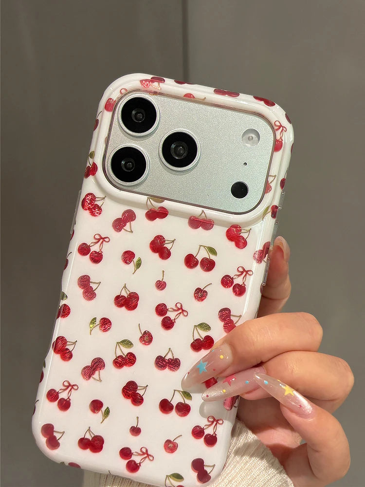 Ins Cute Shine Cherry Case