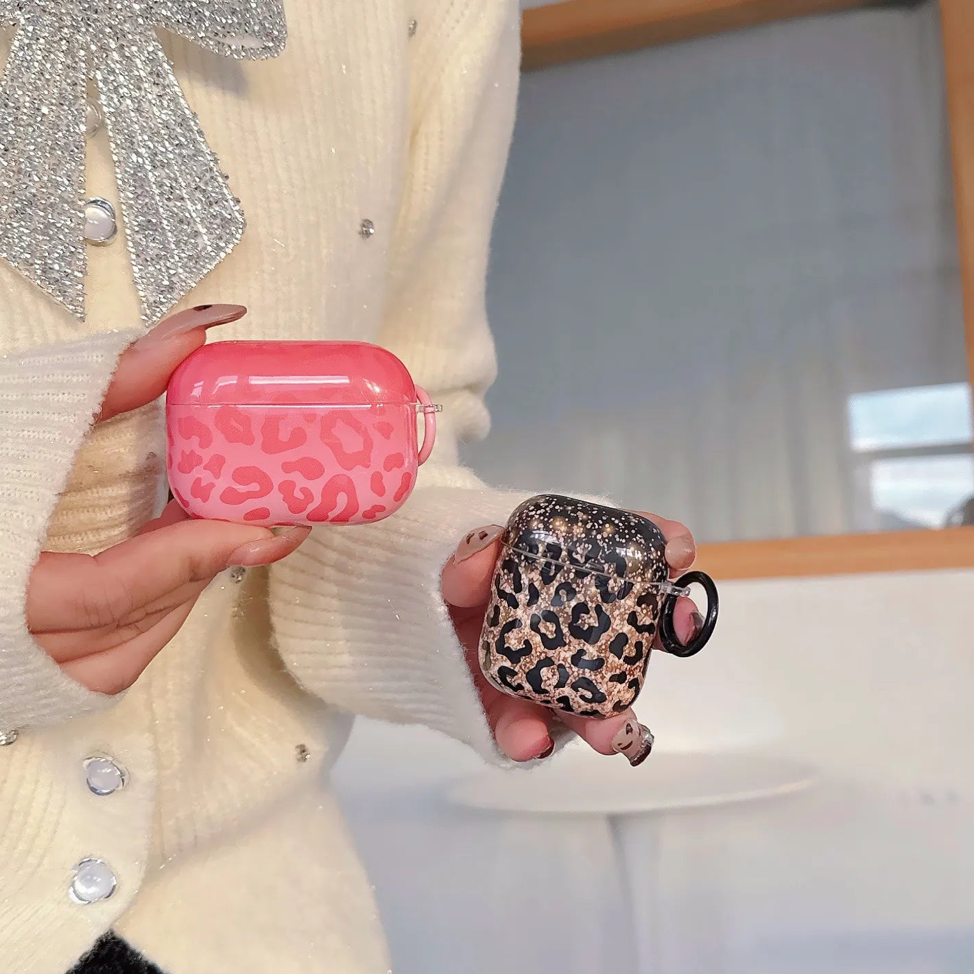 Neon Leopard AirPods Case