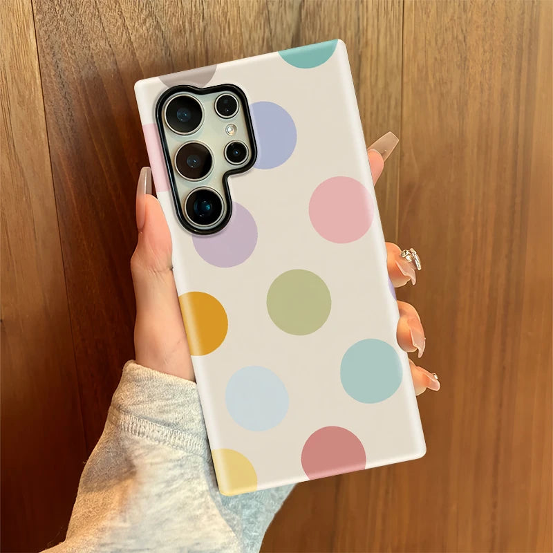 Samsung Galaxy Pastel Dot Aesthetic Case