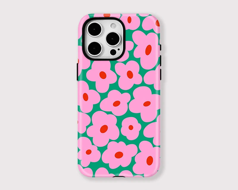 IPHONE Pink Floral Pop Case - Magnetic Cover