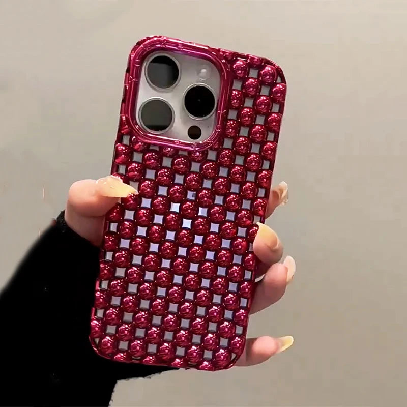 Ruby Crystal Grid Case