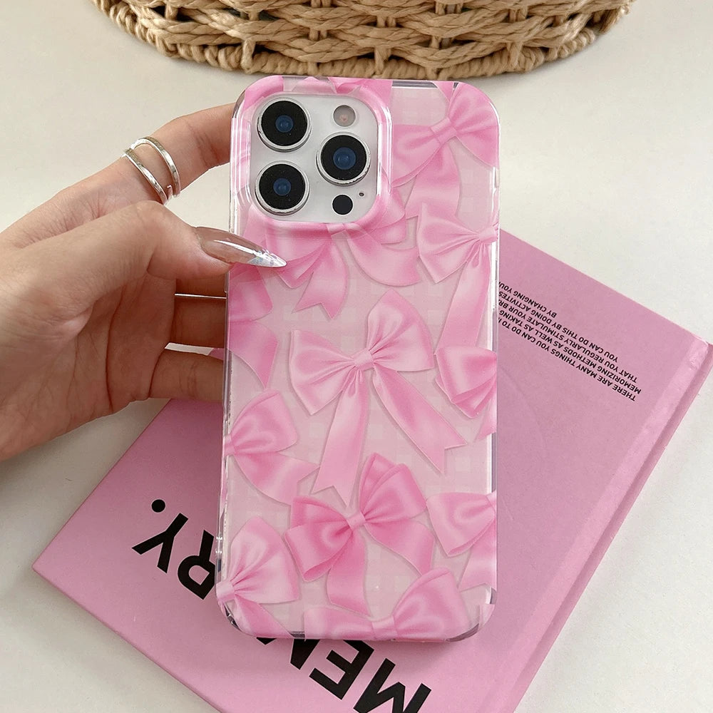 Pink Ribbon Phone Case for IPhone 13 15 14 16 17 Pro Max