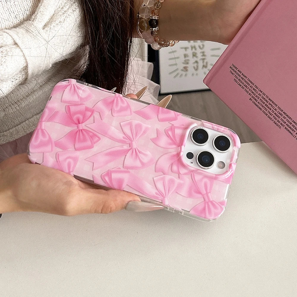 Pink Ribbon Phone Case for IPhone 13 15 14 16 17 Pro Max