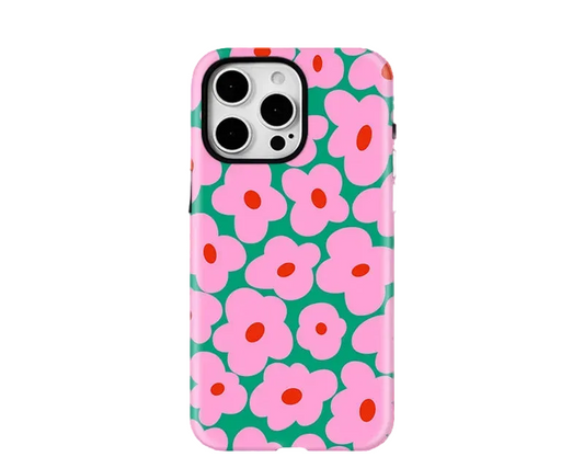 IPHONE Pink Floral Pop Case - Magnetic Cover