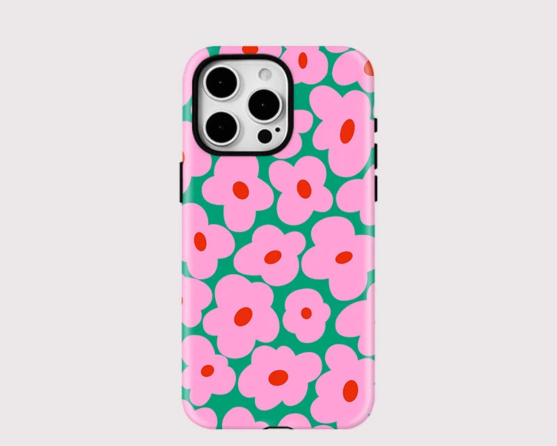 IPHONE Pink Floral Pop Case - Magnetic Cover