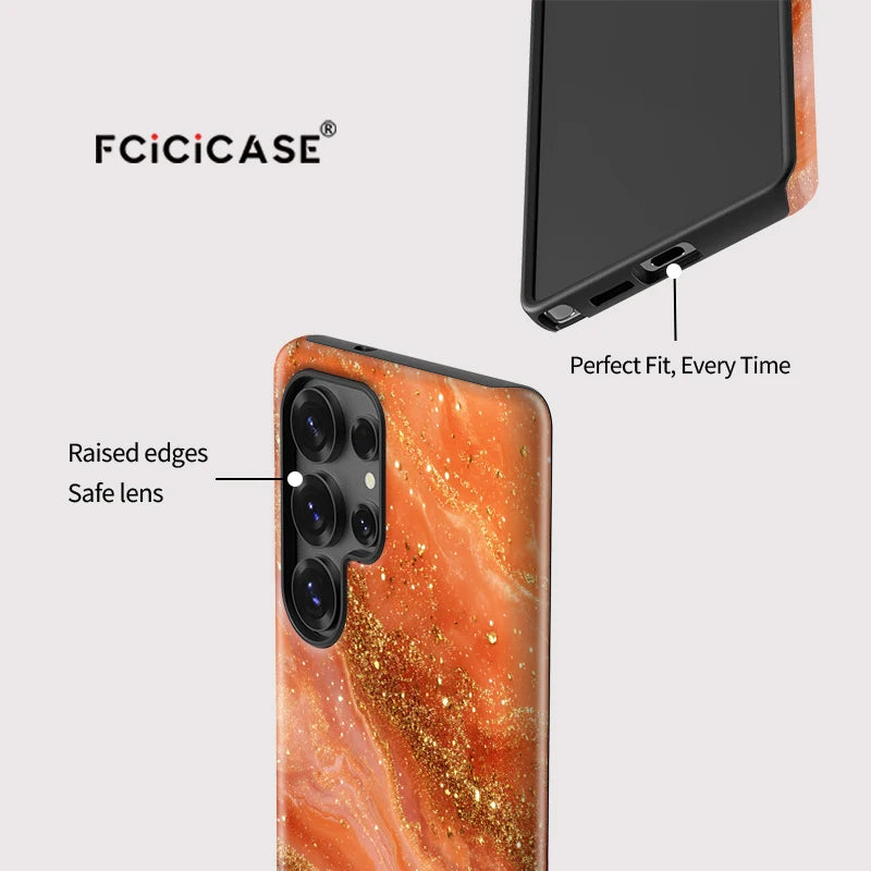 Samsung Galaxy Amber Marble Luxury Case