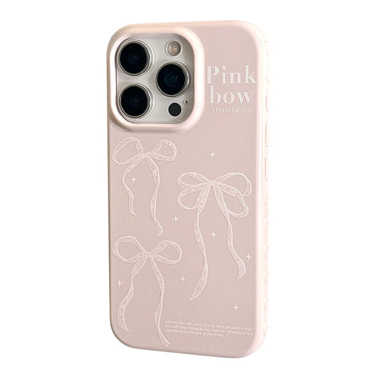 Pink Bow Glossy Protective Phone Case Cover