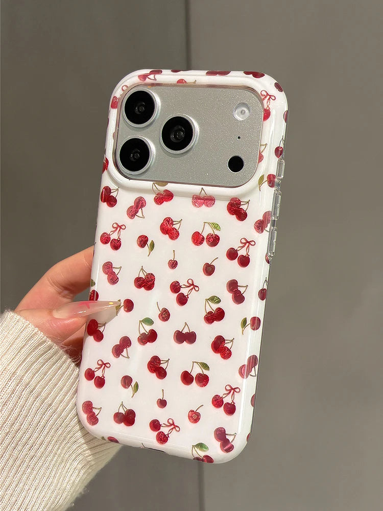 Ins Cute Shine Cherry Case