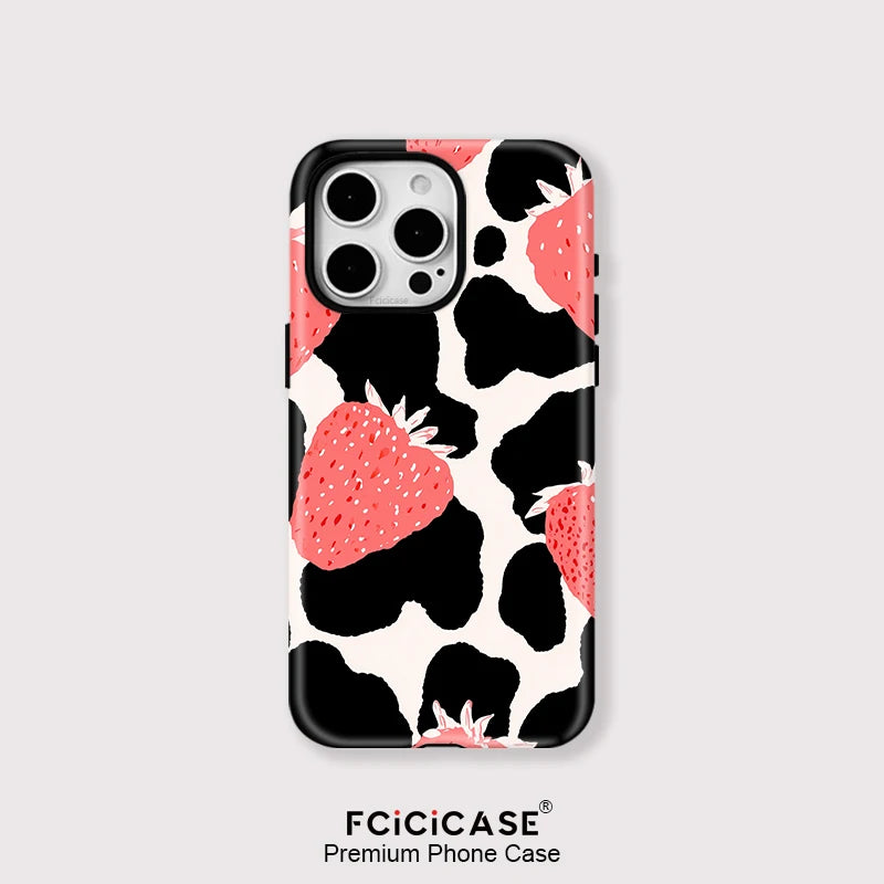 IPHONE Strawberry Cow Aesthetic Case