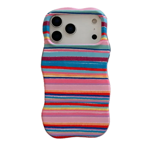 Candy Stripe Duo Case for iPhone 17promax 17pro 17 13 14 15 16