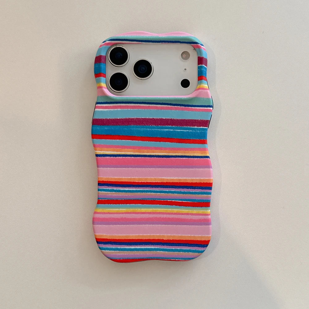 Candy Stripe Duo Case for iPhone 17promax 17pro 17 13 14 15 16