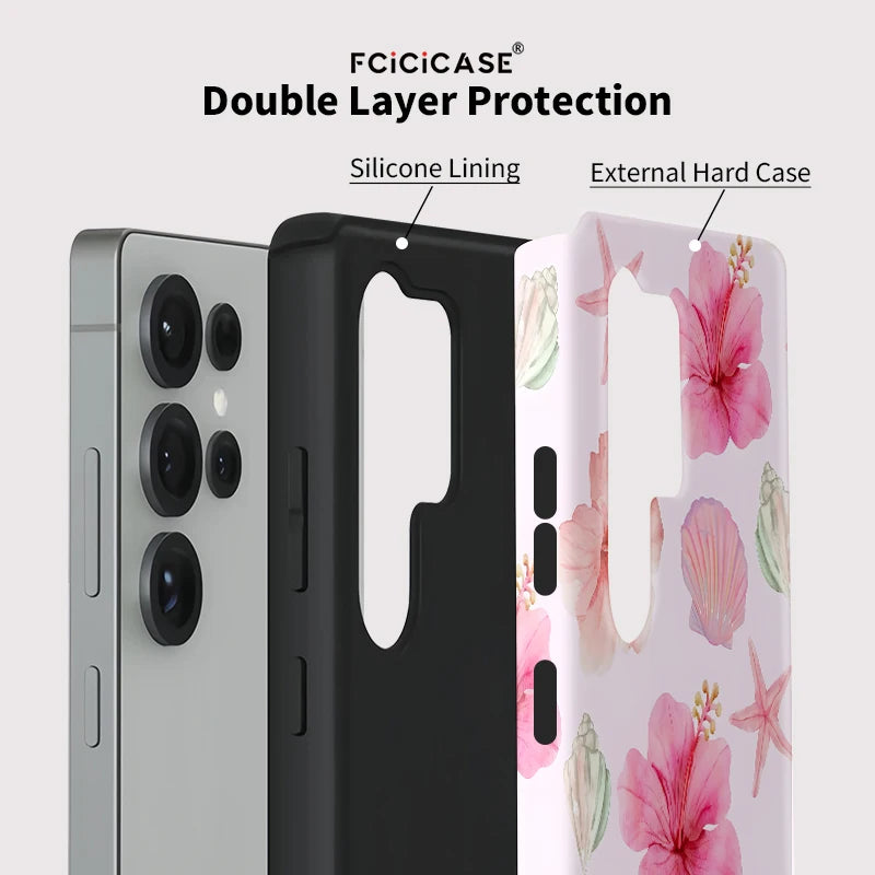 Samsung Galaxy Pink Tropical Flower Case