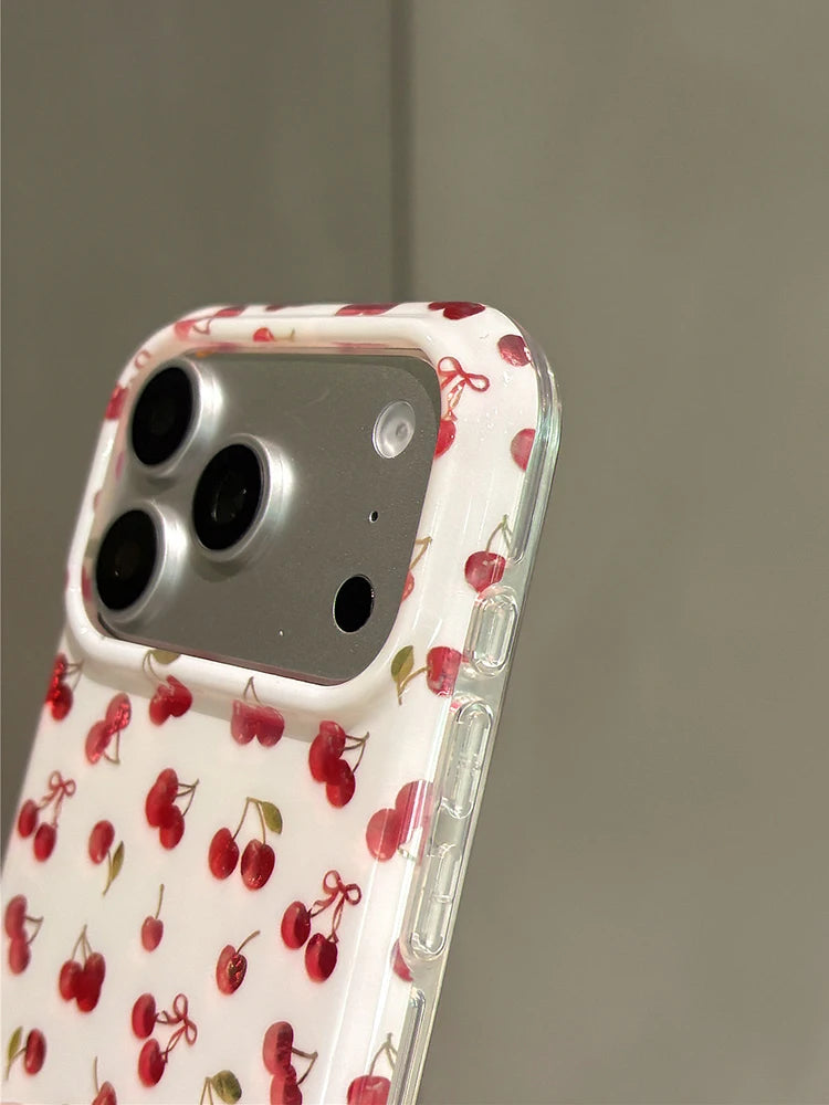Ins Cute Shine Cherry Case