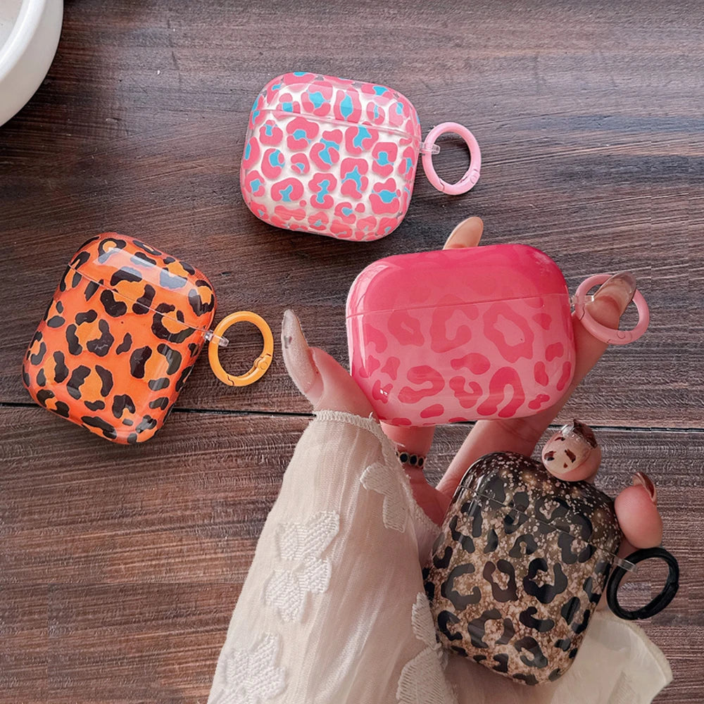 Neon Leopard AirPods Case