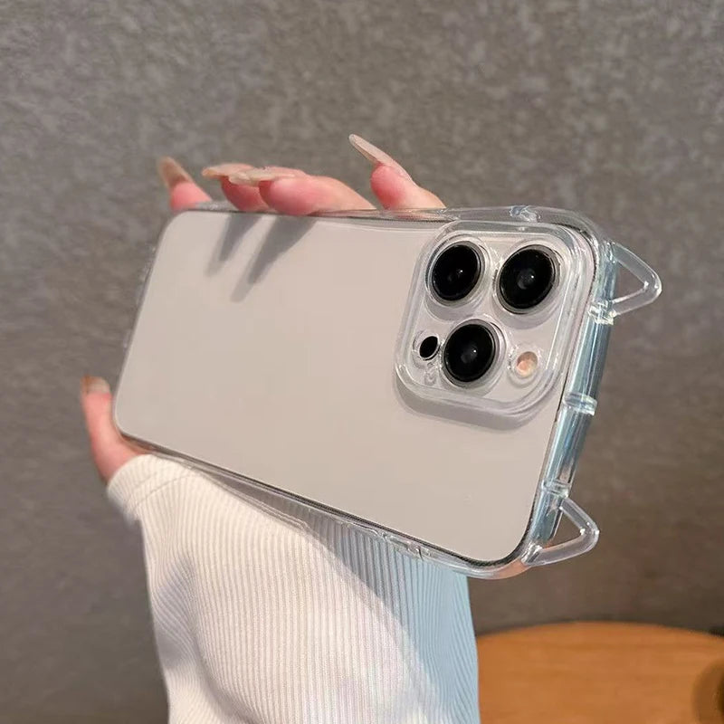 Cute Cat Ears Transparent Phone Case