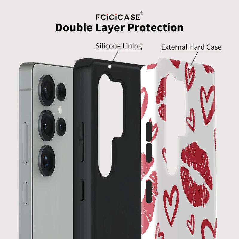 Samsung Galaxy Love Heart Lips Case