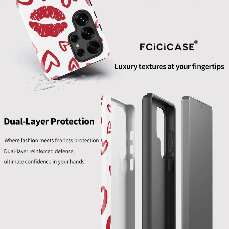 Samsung Galaxy Love Heart Lips Case