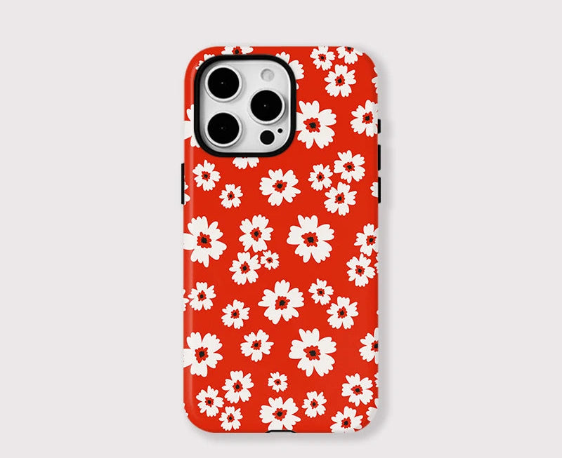 IPHONE Red Daisy Statement Case