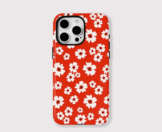 IPHONE Red Daisy Statement Case