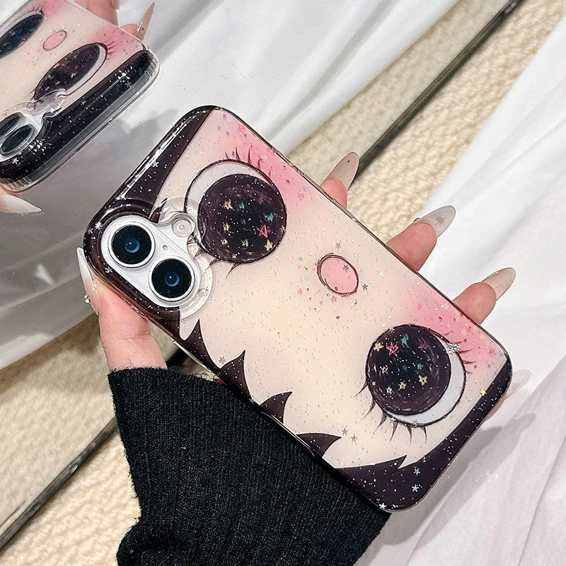 Kawaii Cat Face Case For iPhone 17 16 15 14 13 Pro Max
