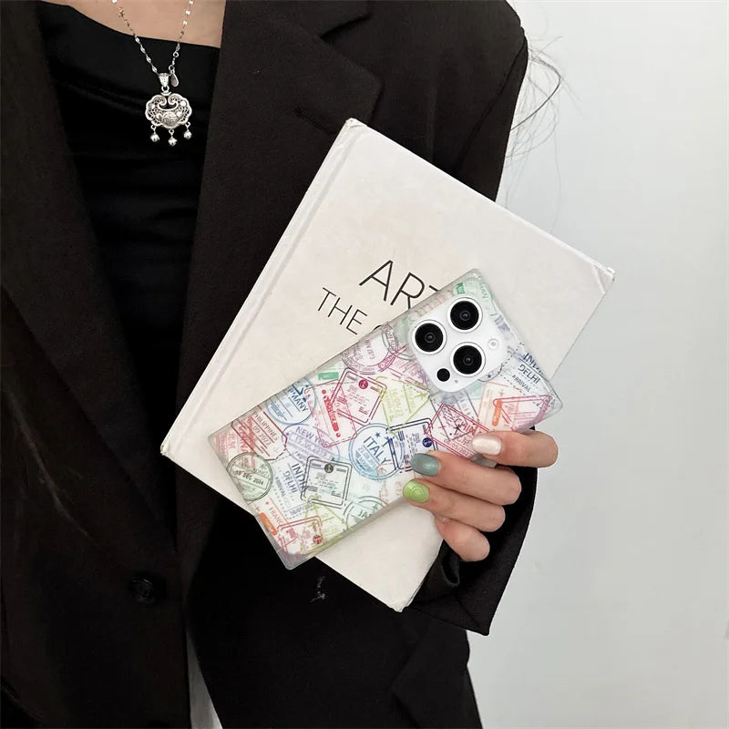Vintage Travel Map Case For iPhone 17 16 15 13 14 Pro Max