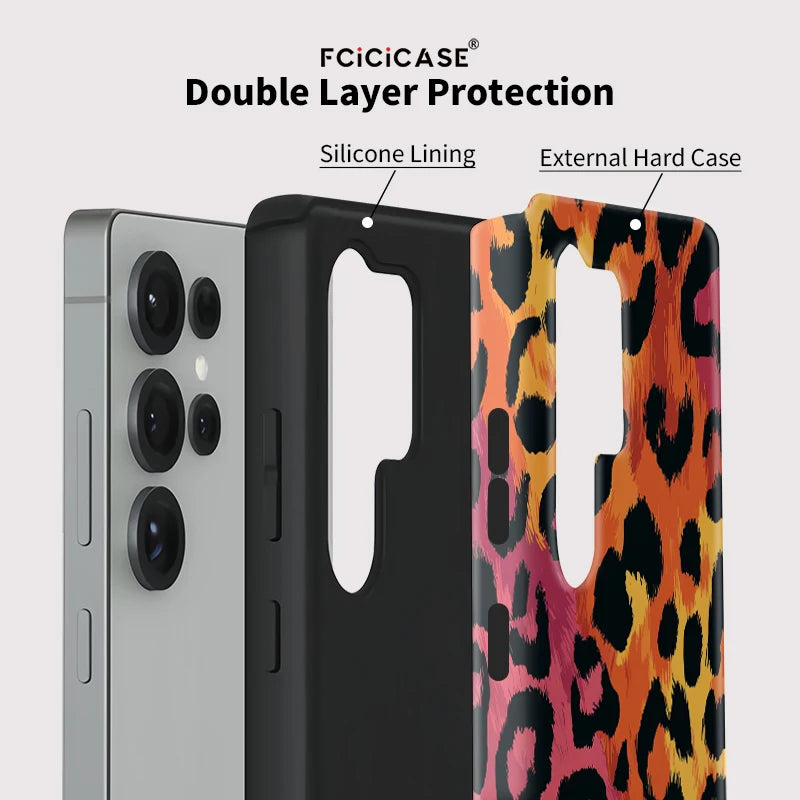 Samsung Galaxy Sunset Leopard Glow Case