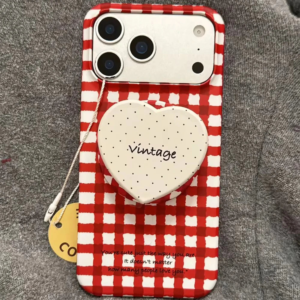 Cherry Picnic Gingham - Magnetic Cover