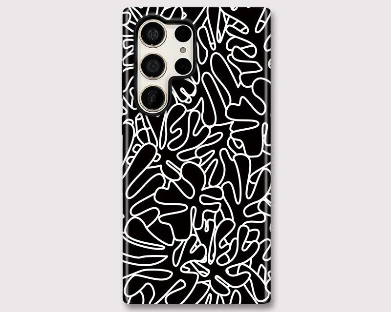 Samsung Galaxy Black Abstract Line Case