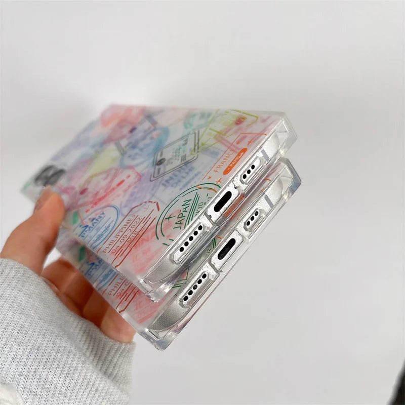 Vintage Travel Map Case For iPhone 17 16 15 13 14 Pro Max