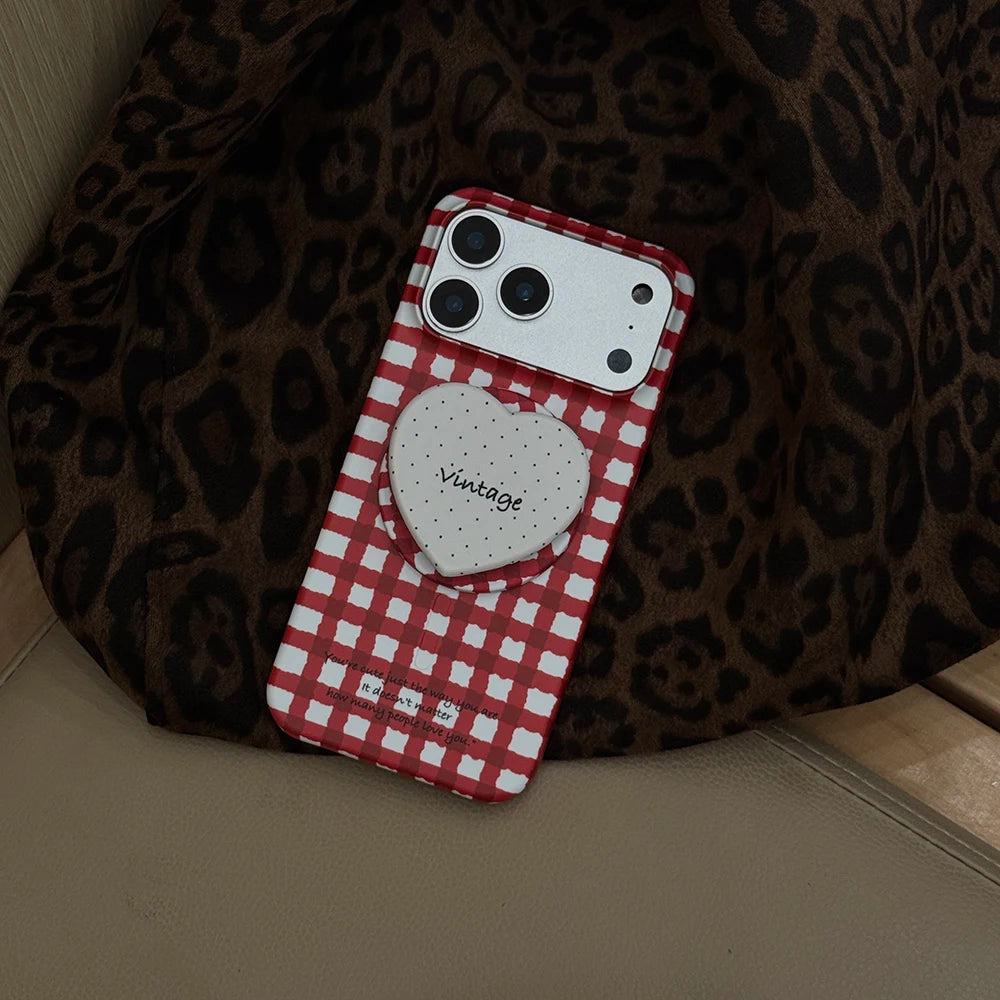 Cherry Picnic Gingham - Magnetic Cover