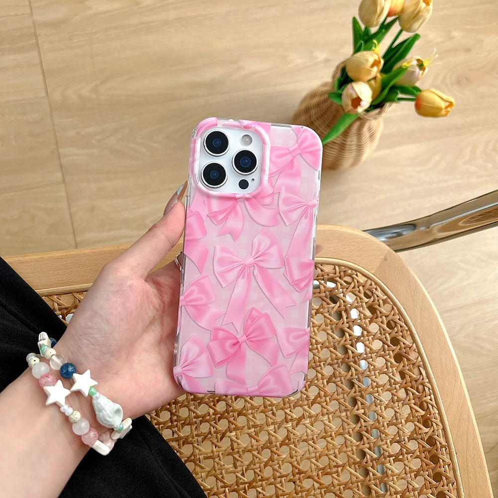 Pink Ribbon Phone Case for IPhone 13 15 14 16 17 Pro Max