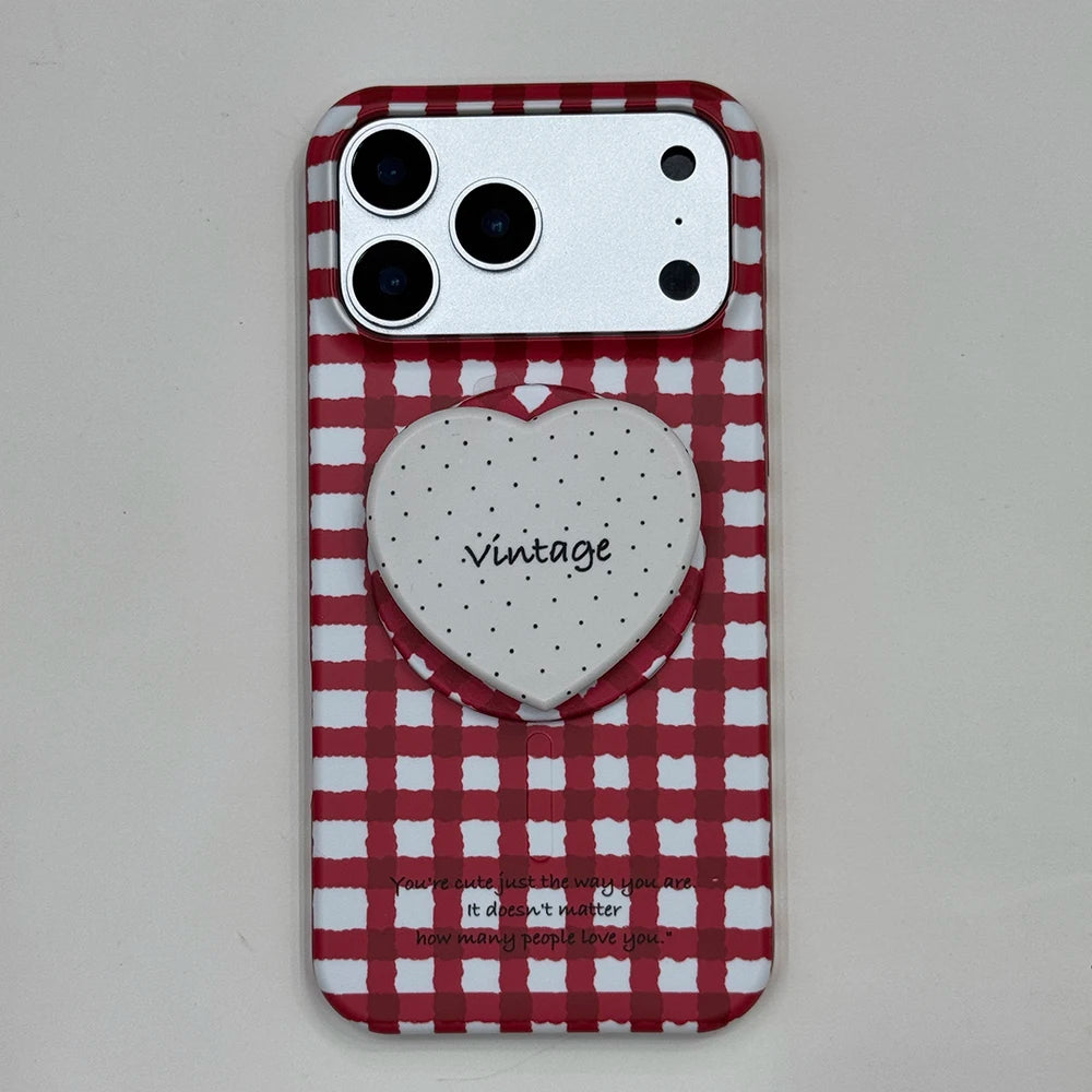 Cherry Picnic Gingham - Magnetic Cover