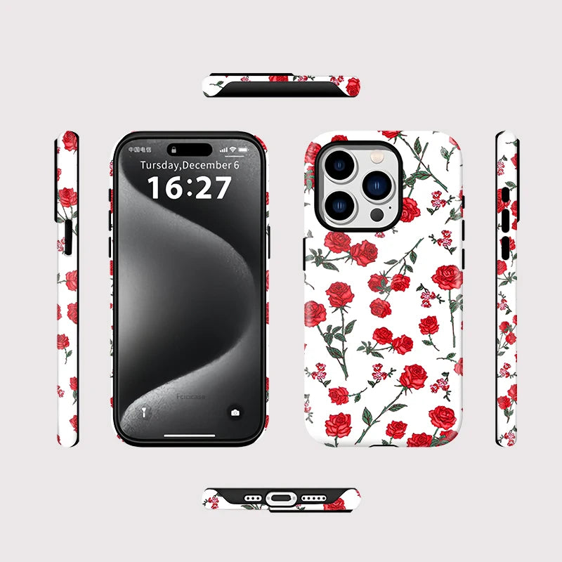 IPHONE Red Rose Garden Case