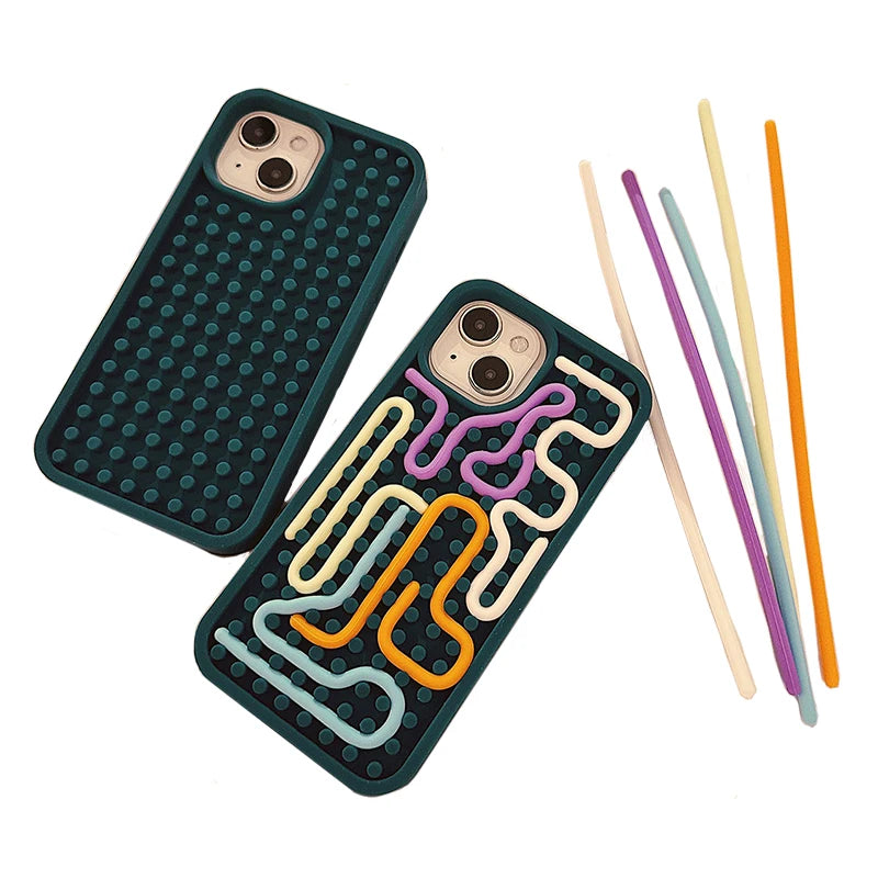 Neon Wave Case For iPhone 16 15 14 13 12 11 17 Pro Max