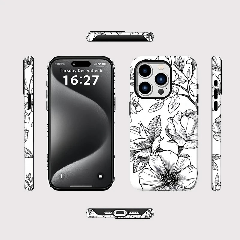 IPHONE Botanical Line Art Case