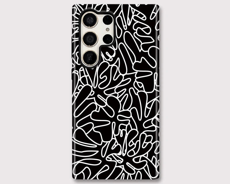 Samsung Galaxy Black Abstract Line Case