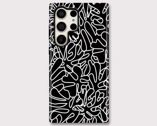 Samsung Galaxy Black Abstract Line Case