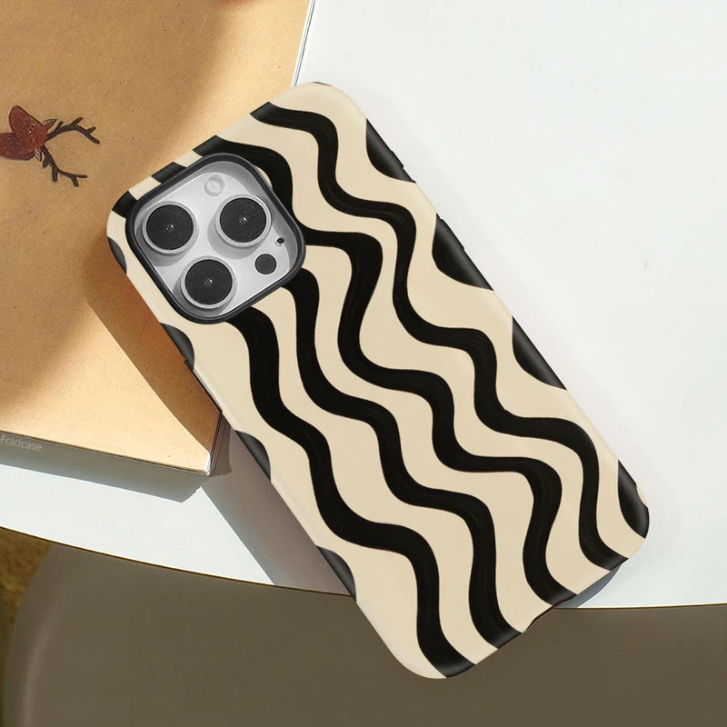 IPHONE Monochrome Wave Case