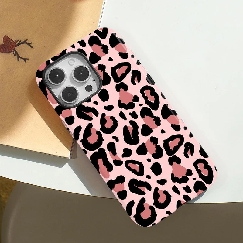 IPHONE Pink Leopard Icon Case