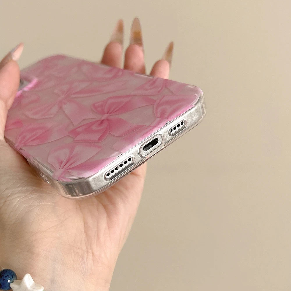 Pink Ribbon Phone Case for IPhone 13 15 14 16 17 Pro Max