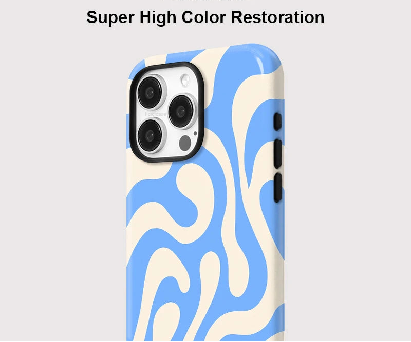 IPHONE Blue Flow Motion Case - Magnetic Cover