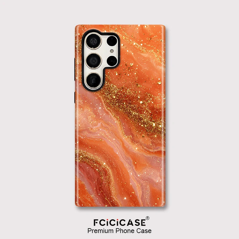 Samsung Galaxy Amber Marble Luxury Case