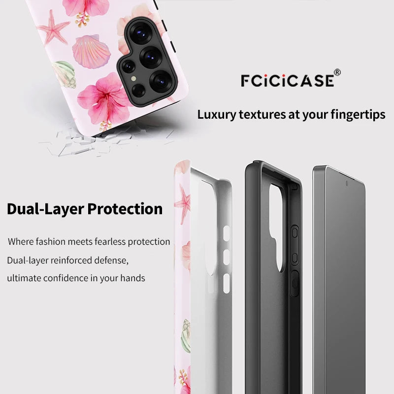 Samsung Galaxy Pink Tropical Flower Case