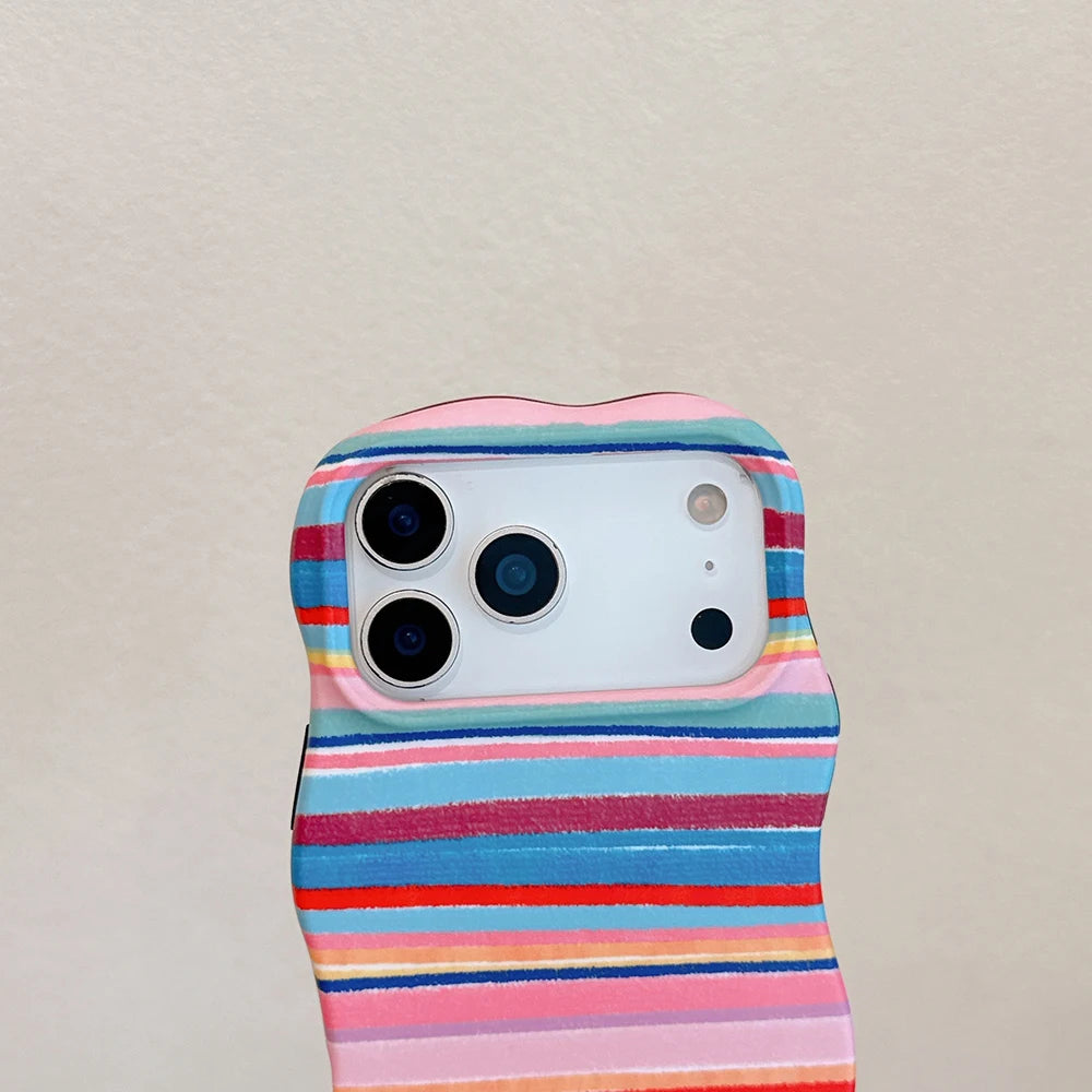 Candy Stripe Duo Case for iPhone 17promax 17pro 17 13 14 15 16